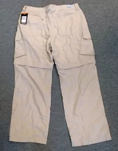 NEW Under Armour Men's Convertible Cargo Pants Ripstop Khaki Nylon 38x32 Beige - Picture 1 of 7