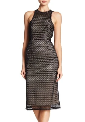 NSR 157619 Women's Halter Crochet Midi Dress Sleeveless Black Sz. Small - image 1 of 3