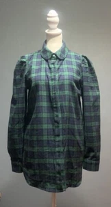 Tuckernuck Women's Sz Small Green Plaid Holiday Saranac Shirt NWT - Picture 1 of 9
