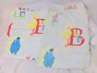 VINTAGE Sesame Street ABC Alphabet TWIN FLAT AND FITTED SHEET, NO PILLOWCASE