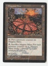 MAGMA MINE - ARTIST SIGNED IN SILVER - STEVEN BELLEDIN - MTG