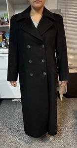 Authentic Fleurette women’s M or L 100% Pure cashmere long trench coat vintage  - Picture 1 of 12