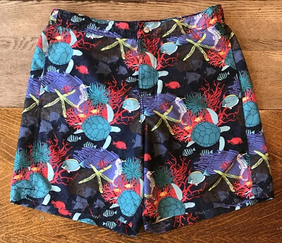 Southern Tide Men's Medium Tropical Print Swim Trunks Bathing Suit Lined Pockets Foto 1 de 4