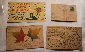 Vintage Lot of Birch & Wood Novelty Postcards ~ 1908 & Up   - Picture 1 of 13