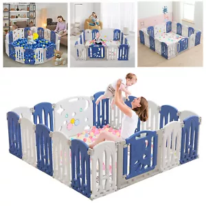 16Paneele Laufgitter Baby Absperrgitter Spielzaun&Laufgitter Baby Laufstall DE-* - Bild 1 von 12