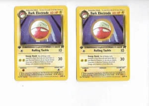 (2) No. 34/82 electrodo oscuro sin holo: primera edición. Tarjeta de Pokémon: NMT-MT - Imagen 1 de 2