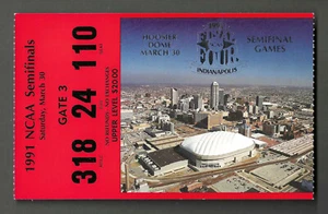 1991 NCAA Final Four ticket stub / Duke Upsets #1 UNLV, Wins 1st Title in Final - Picture 1 of 2