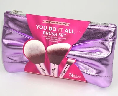 It Cosmetics You Do It Brush Set Powder, Blush & Angled Shadow FullSize {BNIB} - Image 1 of 4