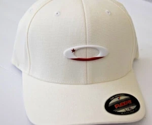 Oakley Tincan Flag California White FOS900140 X/XL Flex Fit Hat - Picture 1 of 5