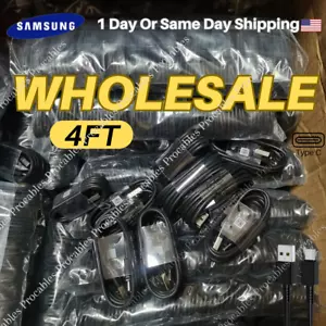 Wholesale 4FT USB Type C Fast Charging Charger Cable For Samsung S8 S9 S10 S20 - Picture 1 of 22