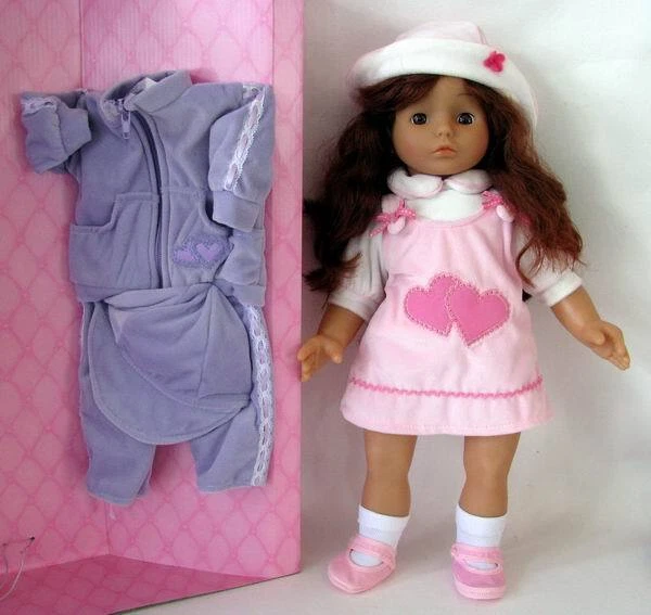 New GiGi 18" Red Long Hair Play Doll & Pink & Purple Clothes 2 Outfits Set — 第 1/1 张图片