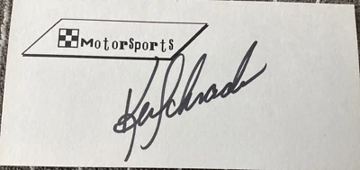 KEN SCHRADER Personally Autographed Signed NASCAR Card RACING FreeShip - Image 1 of 2