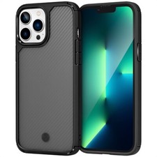 MOCOLL iPhone 13 Pro Max Case - Drop Protection Shockproof - Black Carbon Fiber