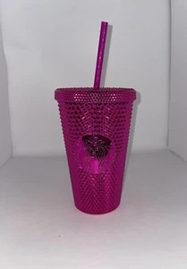 Nuovo bicchiere Starbucks 2022 Natale rosa sangria 16 oz tazza con borchie - Foto 1 di 6