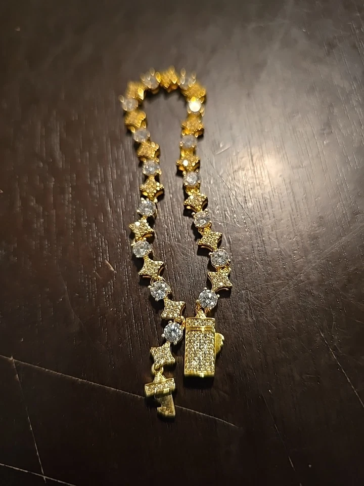 7” 4mm  gold over sterling silver tennis bracelet - Image 1 of 4