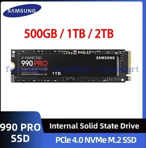 Samsung SSD 990 PRO 1 To 2 To 500 Go PCIe Gen 4,0 x 4 ordinateur portable NVMe disque SSD - Photo 1/14