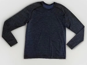 Ω Lululemon METAL VENT TECH LS T-Shirt Tee ~ marineblau; schwarz ~ Herren X-Large ~ kostenloser Versand ~ gebraucht, in einwandfreiem Zustand - Bild 1 von 4