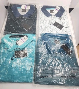 Set 4 Polo Greg Norman per TASSO ELBA a righe poliestere uomo XXL  - Foto 1 di 18