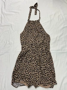 Angashion Women’s Sleeveless Animal Print Shorts Romper, Size Medium.NWT. 2E - Picture 1 of 5