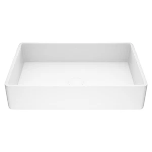Vigo VG04010 White Magnolia 21-5/8" Matte Stone Vessel Bathroom Sink - Picture 1 of 11