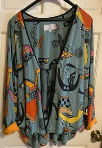 Vintage 80s "Platinum" Dorothy Schoelen Art-to-Wear Jacket-L~Relaxed/Loose~VVG - Picture 1 of 9