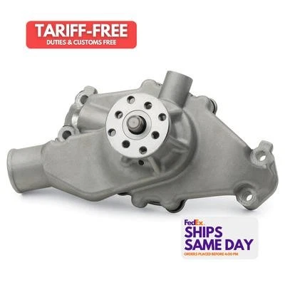 Proform 68245, One Natural Aluminum Sbc Aluminum Water Pump Short Satin Finish  - Image 1 of 4