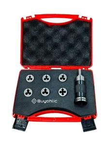 Mini Lathe's Die Holder 25 mm OD~ 3/8" Shank with 6 x Metric Threading Dies - Picture 1 of 5