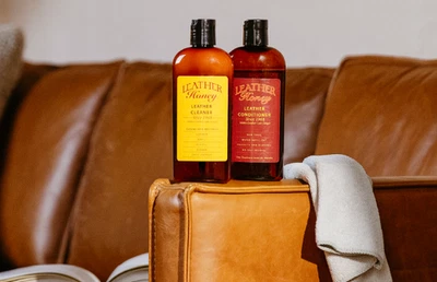 NUEVO - Kit completo de cuidado de cuero con miel de cuero: limpiador, acondicionador para cualquier color Foto 1 de 4