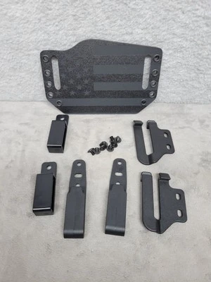 Pistola de calor Bullseye Funda OWB Open Carry para diestros Moldeada Bandera Media Carbono Foto 1 de 4