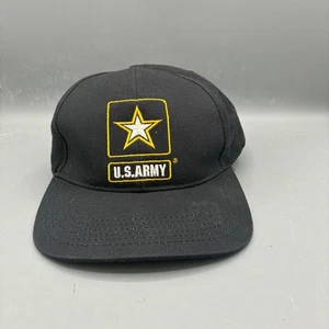GORRA SOMBRERO CON LOGOTIPO DE ESTRELLA DEL EJÉRCITO DE EE. UU. Talla Única Negra Hecha en EE. UU. - Imagen 1 de 3