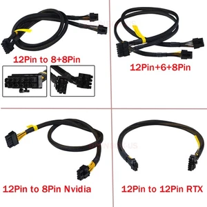 For DELL T7960 Graphics Video Card PCI-E GPU Power Cable 12Pin to Pin NVIDIA RTX - Picture 1 of 39