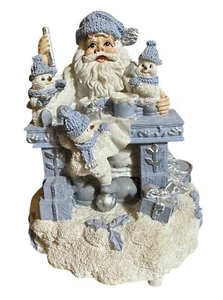 Encore Snow Buddies Santa at Desk 1998 Christmas Buddy Used Works - Picture 1 of 5