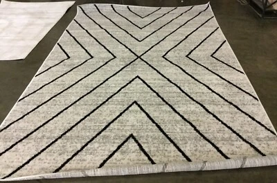 Alfombra de hilo suelto marfil / gris 6'-0" x 9'-0", precio reducido 1172675450 ADR251A-6 Foto 1 de 4