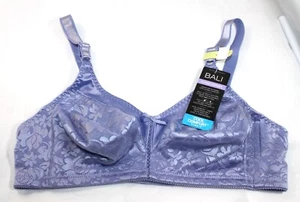NWT BALI COOL COMFORT fabric BRA classic support DF3372 wirefree PERIWINKLE audj - Picture 1 of 5