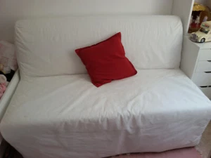 Schlafsofa 2 Personen Ikea LYCKSELE LÖVÅS in gutem Zustand, Bezug Ransta natur - Bild 1 von 3
