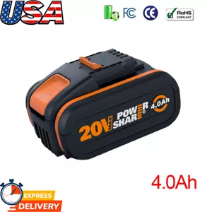 Lithium Battery 20V 4.0Ah WA3578 POWER SHARE Hedge Trimmer Blower for Worx - Picture 1 of 1