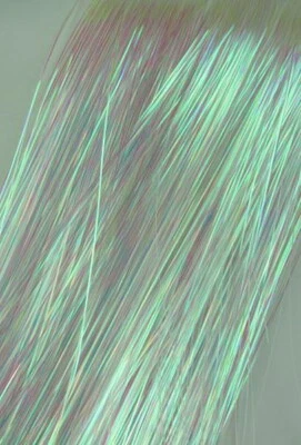 Oropel para cabello de seda 28" holográfico brillante plata extensión oropel para cabello Foto 1 de 4