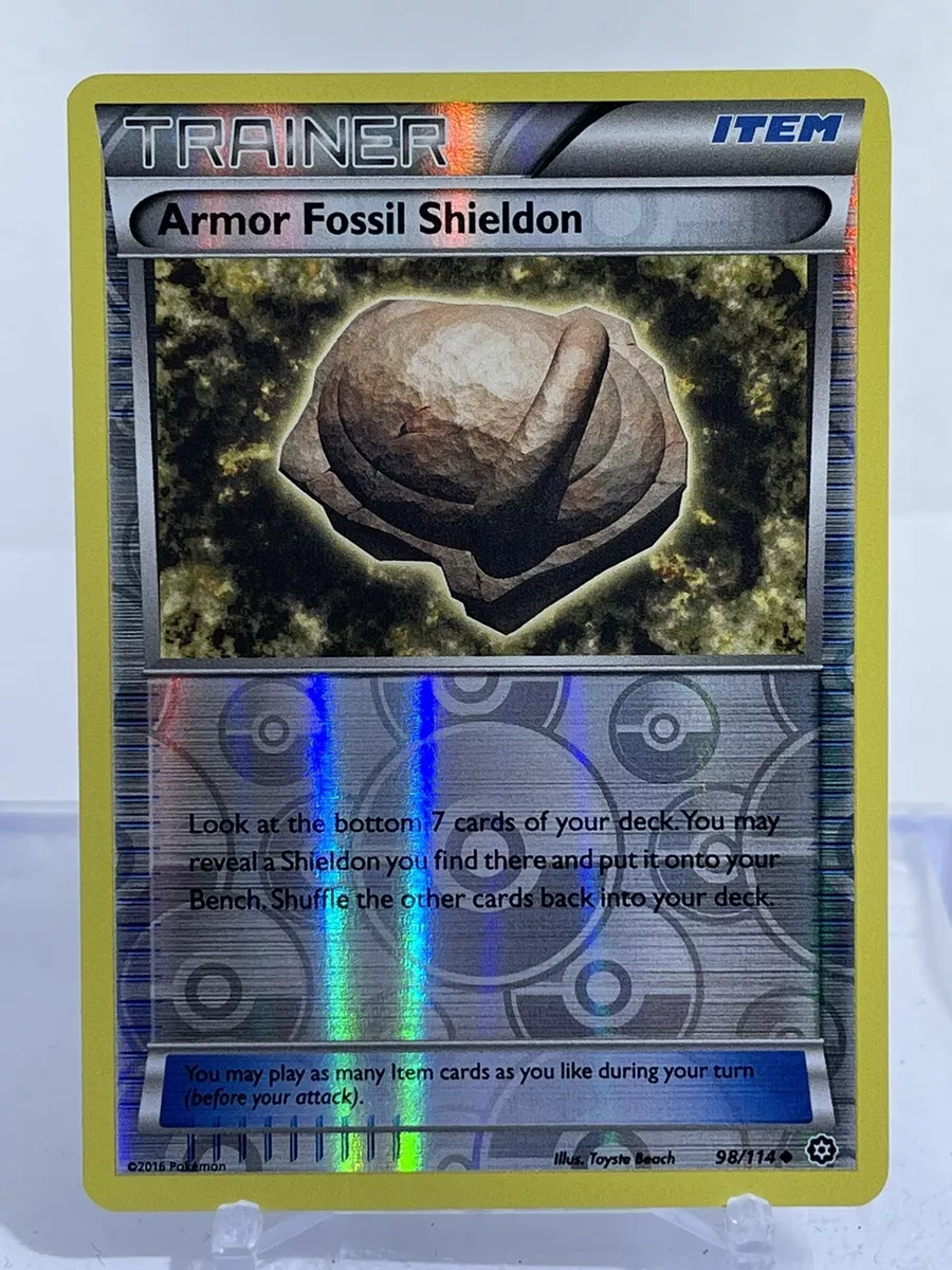 Armor Fossil Shieldon 98/114 X&Y: Steam Siege NM Reverse Holo