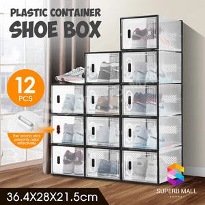 36PCS DIY Shoe Storage Box Case Sneaker Display Stackable Grocery Container - Picture 1 of 12