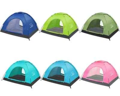 Tienda de campaña para 3 personas cabina exterior impermeable cúpula familiar con refugio de campamento portátil con mosca Foto 1 de 4