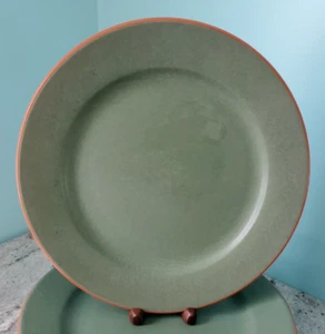 Casa Verde Terra Cotta Dinner Plate Lot of 4 Portugal Green Matte - Picture 1 of 4