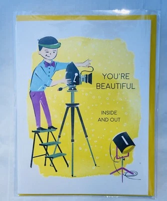 Greeting Card “you’re Beautiful Inside And Out“ Vintage Mid Century Photographer - Image 1 of 2