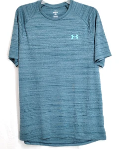 Under Armour Men's M Loose Blue Stripe Pullover Short Raglan Sleeve Jordan - Picture 1 of 8