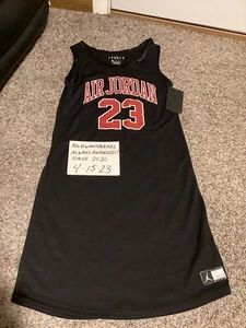 NWT Nike Air Jordan Jersey Dress Bred Girls/Teens Sz L FREE SHIPPING!! - Picture 1 of 5