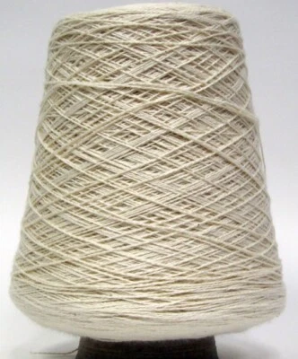 8/2 Cotton Yarn, White, Weaving Yarn, Crochet Yarn, 3360 ypp, Large 16oz Cone - Image 1 of 2