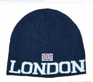 Beanie Hat Mens Womens London England Union Jack Great Britain - Picture 1 of 2