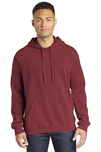 COMFORT COLORS Mens Long Sleeve Ring Spun Hooded Sweatshirt With Pockets 1567 - Picture 1 of 11