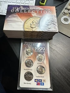 D Statehood Quarter Collection 1999 5 monedas BU sin circular conjunto como nuevo con caja certificado de autenticidad - Imagen 1 de 3