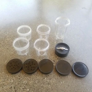 Magic Bullet Ersatz groß kurz klar Plastikbecher schwarz Shaker Deckel Klinge - Bild 1 von 3