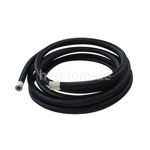 PTFE 10FT AN6 Schwarz Nylon Kraftstoffleitung Schlauch Öl Gasleitung für E85 - Afbeelding 1 van 18